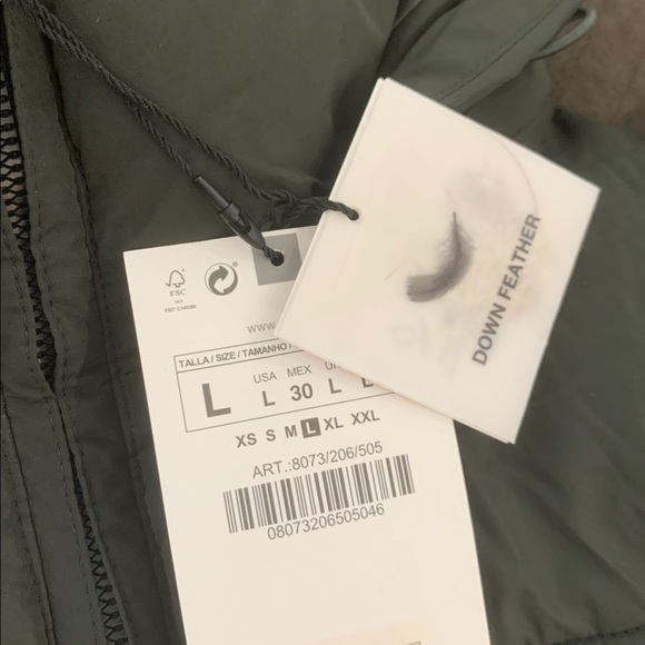 Zara NWT Black Water & Wind Protection Longline Hooded Anorak - Picture 16 of 17